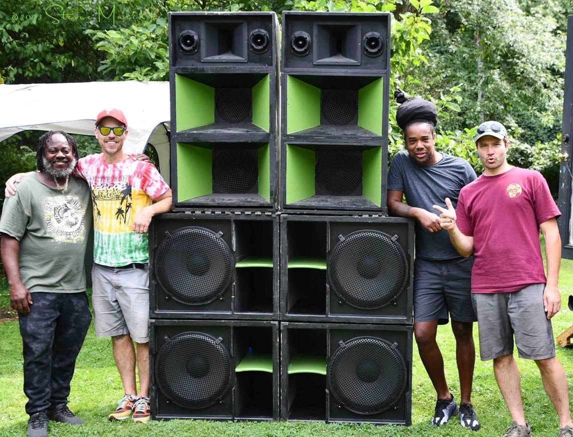 Sound system crew at Reggae at Riverview festival