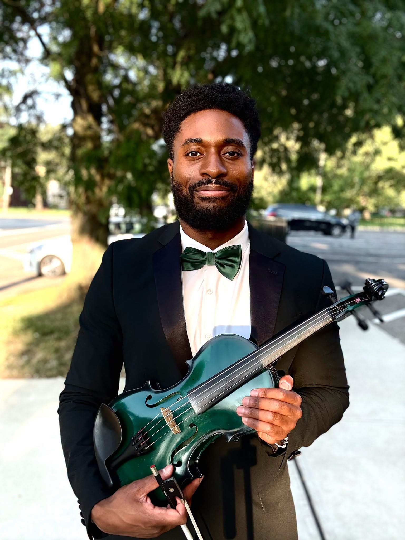 Manny Apea, Duquesne University graduate, electric violinist and cloud engineer