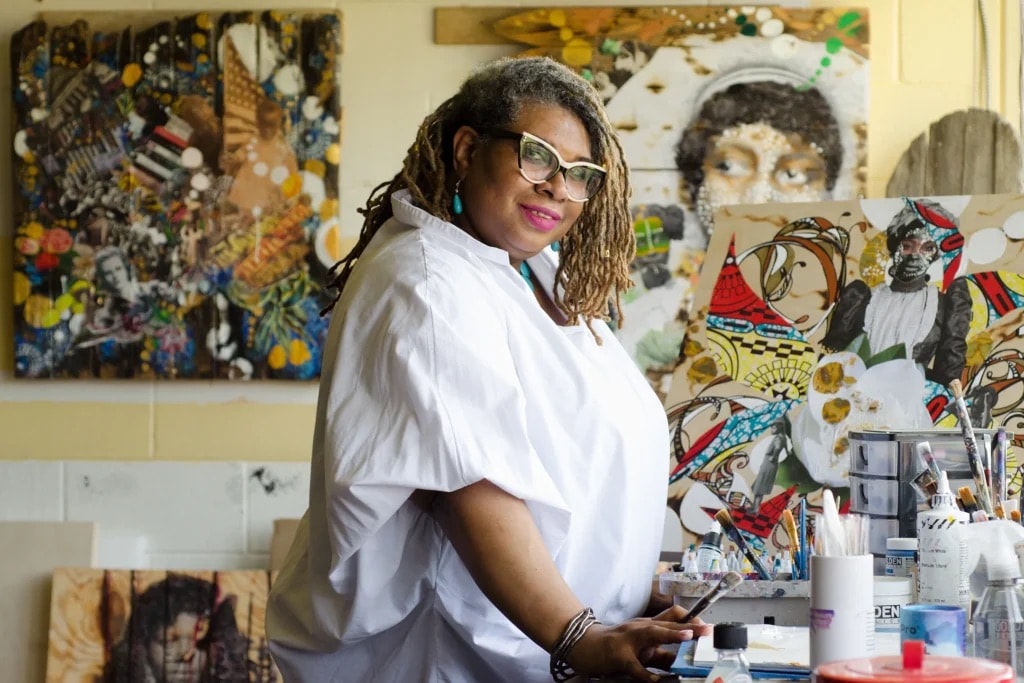 Lavett Ballard in her studio