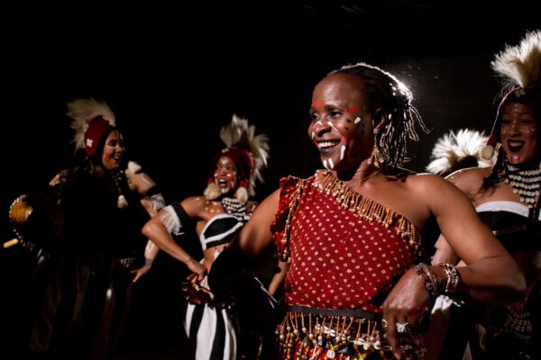 Legend of Kadiatou performers at Kelly Strayhorn Theater