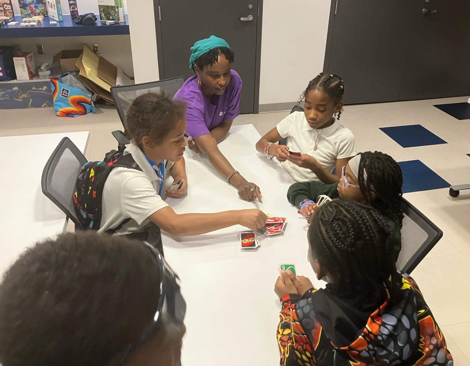 Mentor working with children at Homewood Children's Village