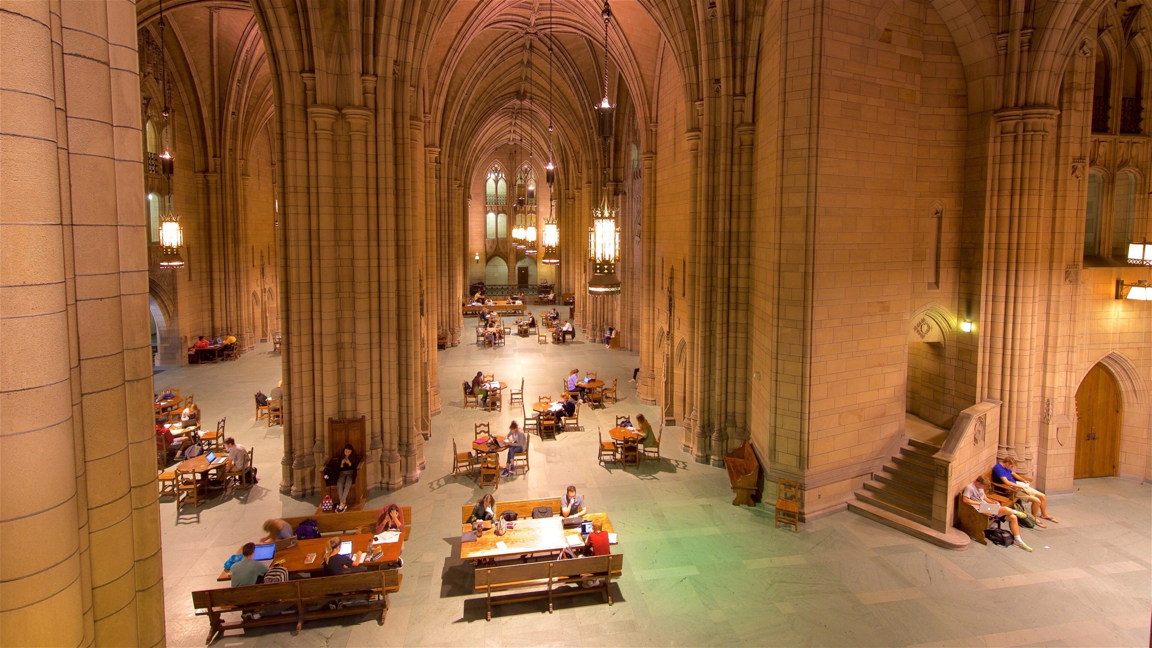 Students studying in the Cathedral of Learning Commons Room