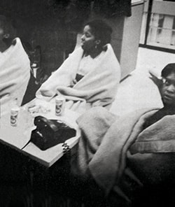 Black Action Society members during the Computer Center sit-in, January 1969