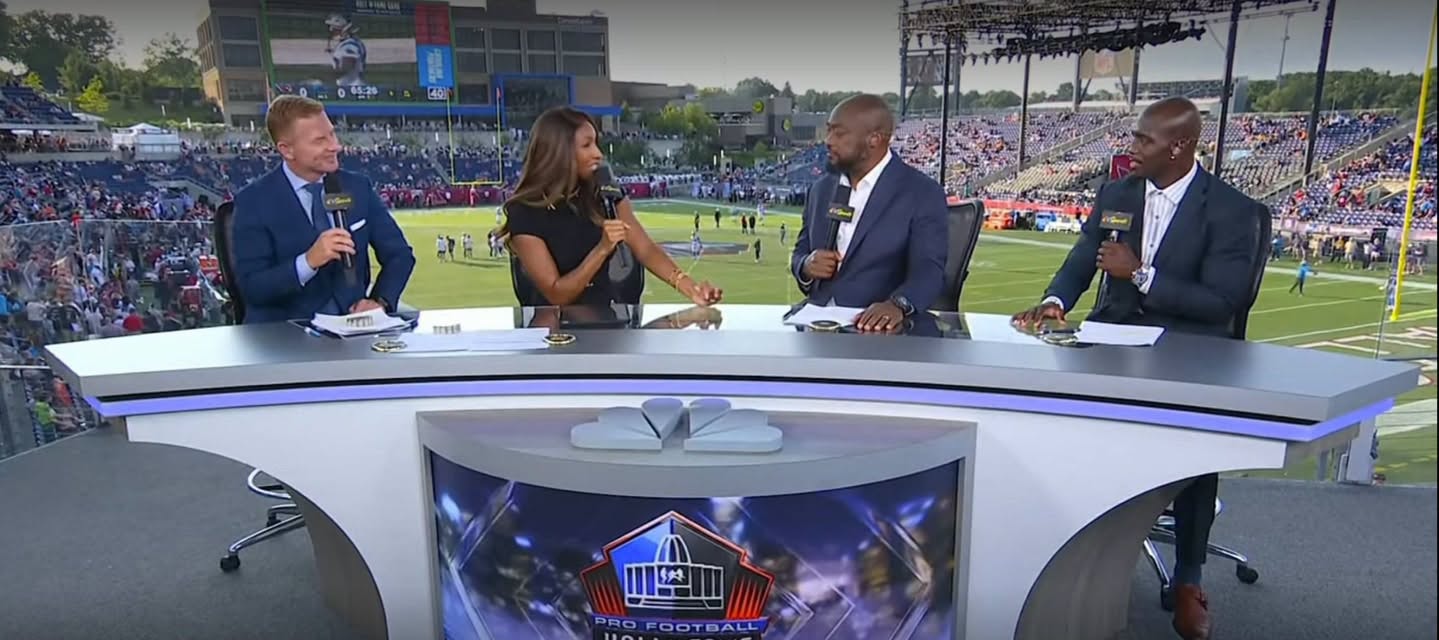 Mike Tomlin at the NBC Sports Hall of Fame panel with Maria Taylor, Jason Garrett and Devin McCourty